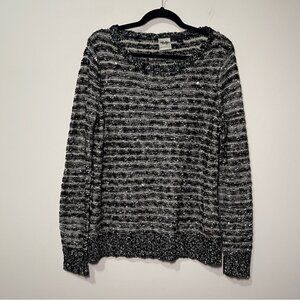 Harley-Davidson Women’s Metallic Black Knit biker grunge casual Sweater Size XL